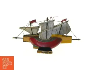 Vintage Model Træ Skib  Nina - model af Christopher Columbus&#39; Skib 1492 (str. 13 cm)