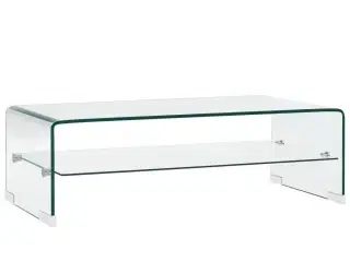 Sofabord 98 x 45 x 31 cm hærdet glas transparent