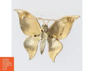 Smykkebrosche i sommerfugledesign (str. 5 x 4 cm)
