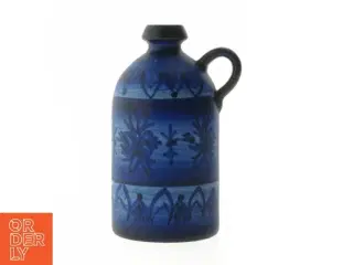 Keramisk kande/vase med håndtag (str. 15,5 cm)