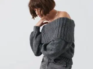 Off-shoulder strik fra Gina Tricot