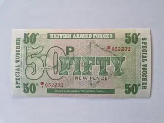 50 New Pence British Armed Forces
