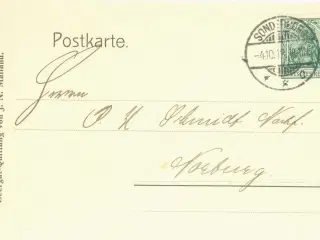 Postkort 1913 fra Mailand, Sønderborg