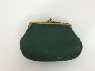 Lille grøn læderpung (vintage)