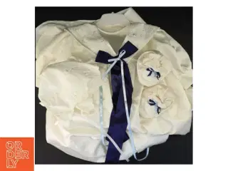 Dåbskjole sæt fra Sweet Design (str. Bryst 28 cm erme 23 cm længde 123 cm sko sal 12 cm)