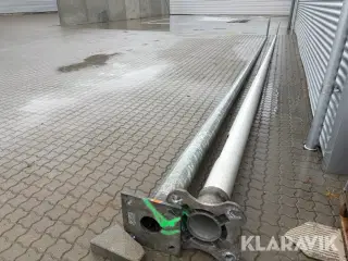 Lygtepæle aluminium og galvaniseret stål 2 styk