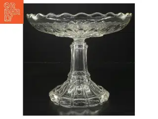 Glas kagefad på fod (str. Ø 25 cm længde 21 cm)
