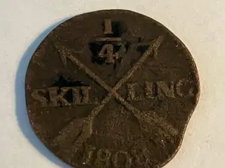 1/4 Skilling Sweden 1808