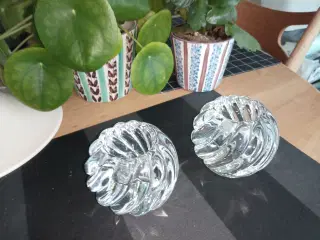 Flotte fyrfadsstager i klar glas
