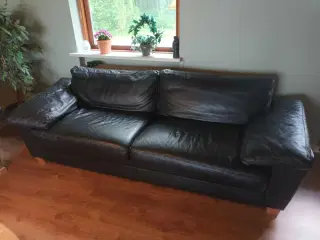 læder sort. pæn