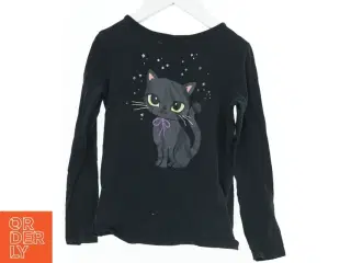 Langærmet T-shirt med kattemotiv fra H&M (str. 116)