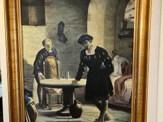 Oliemaleri af Kong Christian d.II i Sønderborg