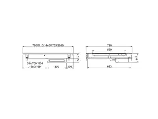 Varmeplade – 790x720x147 mm - 230 V
