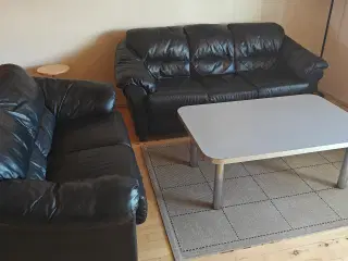 Læder Sofaer + sofabord 