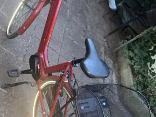Rød El-cykel til salg