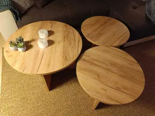 3 smukke sofaborde, næsten som ny!