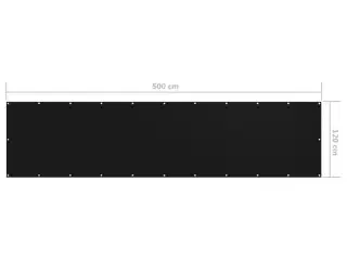 Altanafskærmning 120x500 cm oxfordstof sort