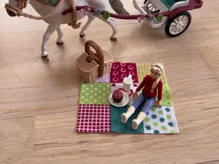 Schleich hest med vogn