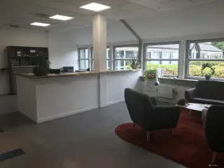 Flotte kontorloakler eller behandlerrum midt i Grenaa