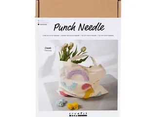 DIY Kit Punch Needle, Mulepose, pastelfarver, 1 pk.