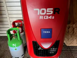 AC Maskine R134A inkl 1 flaske gas + 1 flaske gas 