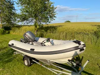 Seawave 420 RIB-Båd med 40HK Marina 2-taks motor