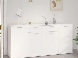 Skænk 160x36x75 cm konstrueret træ hvid
