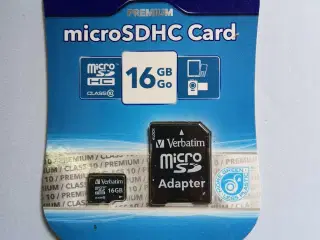 Verbatim microSDHC Card 16 GB Class 10 with Adapte
