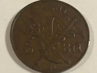 1 Cent 5 Bits Dansk Vestindien 1905