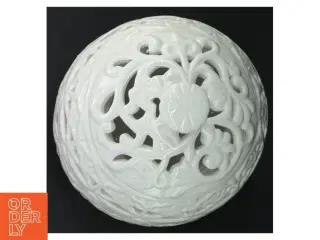 Dekorativ porcelæns krukke/skål med låg fra Villa Collection (str. 15 cm)