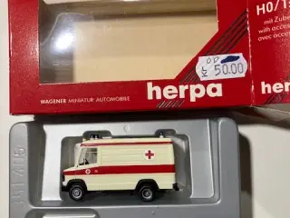 Herpa 4121 Mercedes Røde Kors Ambulance Let brugt 