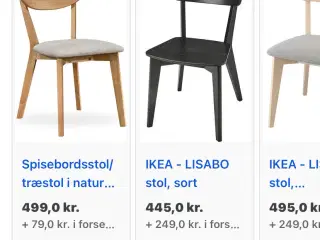 Ikea Træstole som nye.