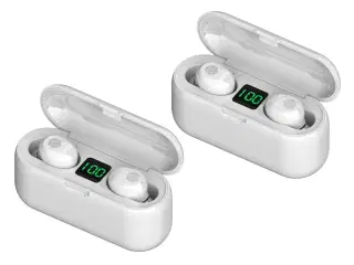 2 sæt Earpads i hvid farve.