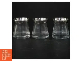 Glas fyrfadsstage sæt (str. 7 x 7 cm)