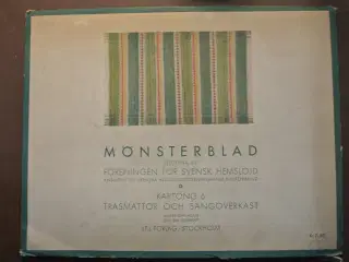 mönsterblad kartong 6 trasmattor och sängöverkast,