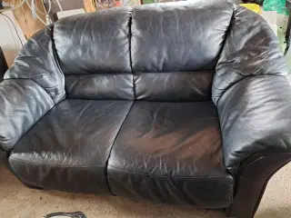 2 pers. lædersofa