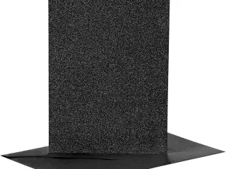Kort og kuverter, kort str. 10,5x15 cm, kuvert str. 11,5x16,5 cm, glitter, 110+250 g, sort, 4sæt/ 1 pk.