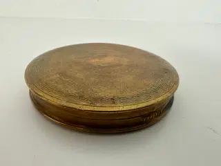 Vintage messing dåse / pudderdåse m. spejl