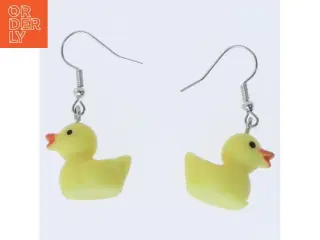 Øreringe med gule badeænder (str. 3,5 cm)
