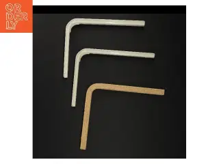 3 Hyldeknægte, metal og træ (str. 19 x 15 cm)