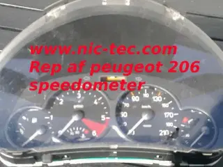 Reparation af speedometer og kombiinstrument på Peugeot 206