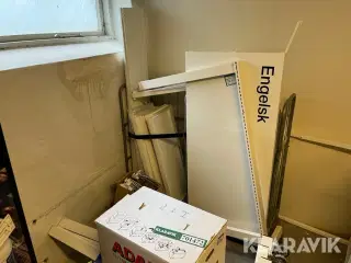 Bogreol 3 styk på hjul