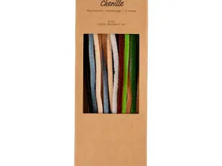 Chenille, L: 30 cm, tykkelse 6 mm, natur, 25stk./ 1 pk.