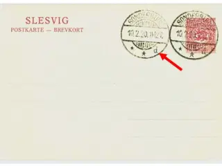 Brevkort m. sjældent Sønderborg-stempel