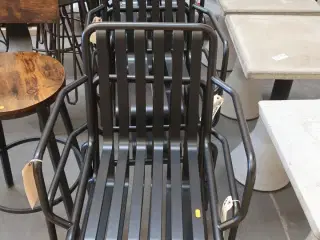 8 stk. læne/havestole. Design: HAY PALISSADE ARMCHAIR IRON RED