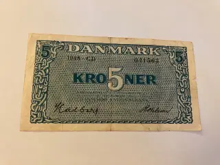 5 Kroner 1948 Danmark - Slidt