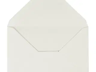Kuvert, kuvert str. 11,5x16 cm, 110 g, råhvid, 10stk./ 1 pk.