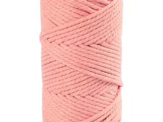 Rosa Macramé Reb 55m - 4mm, Bæredygtigt Garn