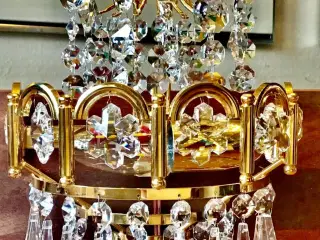 24 Karat Guldbelagt designlampet med ægte krystal