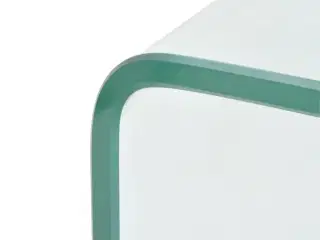 Sofabord 98x45x30 cm hærdet glas transparent